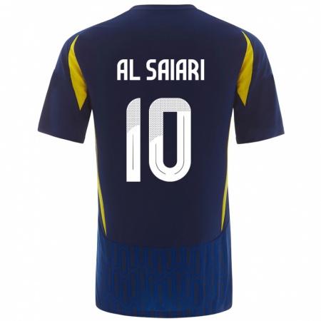 Kandiny Herren Mubarkh Al-Saiari #10 Blau Gelb Auswärtstrikot Trikot 2024/25 T-Shirt