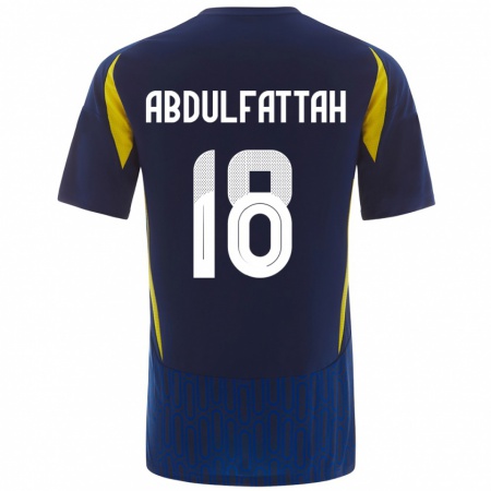 Kandiny Herren Abdulfattah Adam #18 Blau Gelb Auswärtstrikot Trikot 2024/25 T-Shirt