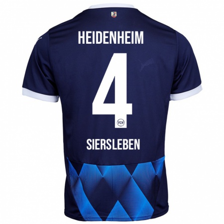 Kandiny Herren Tim Siersleben #4 Dunkel Marineblau Auswärtstrikot Trikot 2024/25 T-Shirt