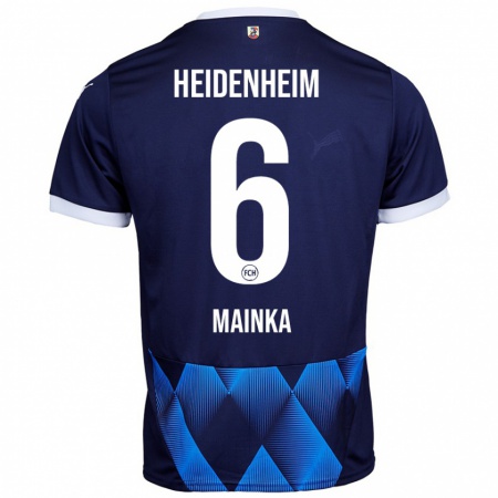 Kandiny Herren Patrick Mainka #6 Dunkel Marineblau Auswärtstrikot Trikot 2024/25 T-Shirt