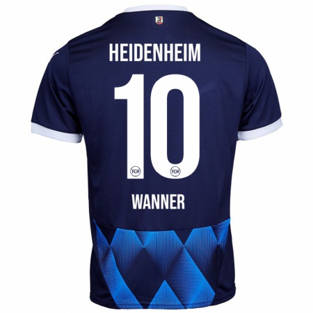 Kandiny Herren Paul Wanner #10 Dunkel Marineblau Auswärtstrikot Trikot 2024/25 T-Shirt