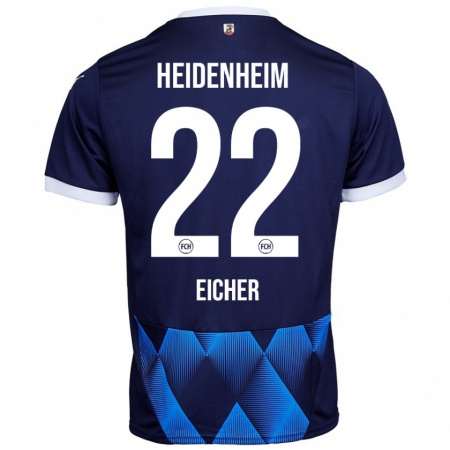 Kandiny Herren Vitus Eicher #22 Dunkel Marineblau Auswärtstrikot Trikot 2024/25 T-Shirt