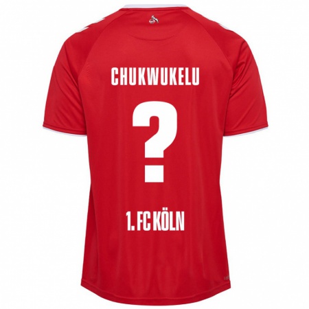 Kandiny Herren Chinedu Chukwukelu #0 Rot Weiß Auswärtstrikot Trikot 2024/25 T-Shirt