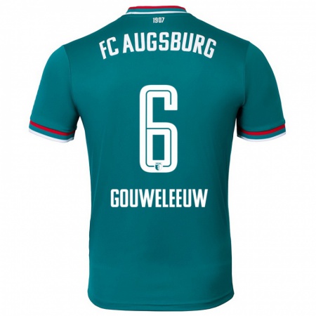 Kandiny Herren Jeffrey Gouweleeuw #6 Dunkelgrün Auswärtstrikot Trikot 2024/25 T-Shirt