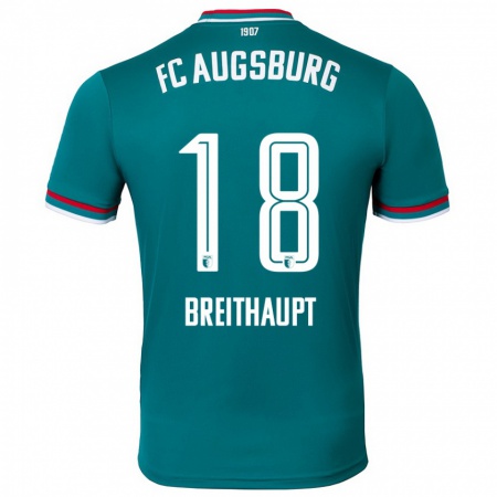 Kandiny Herren Tim Breithaupt #18 Dunkelgrün Auswärtstrikot Trikot 2024/25 T-Shirt