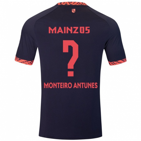 Kandiny Herren Rafael Monteiro Antunes #0 Blau Korallenrot Auswärtstrikot Trikot 2024/25 T-Shirt