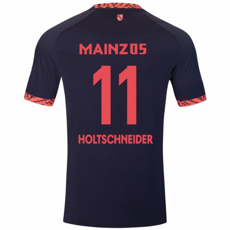 Kandiny Herren Hannah Holtschneider #11 Blau Korallenrot Auswärtstrikot Trikot 2024/25 T-Shirt