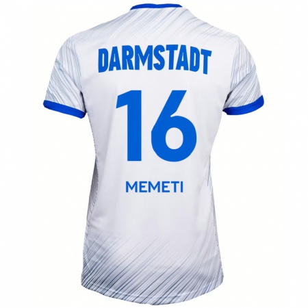 Kandiny Herren Dilon Memeti #16 Weiß Blau Auswärtstrikot Trikot 2024/25 T-Shirt