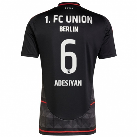 Kandiny Herren Olufemi Adesiyan #6 Schwarz Auswärtstrikot Trikot 2024/25 T-Shirt