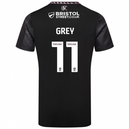 Kandiny Herren Anna Grey #11 Schwarz Auswärtstrikot Trikot 2024/25 T-Shirt