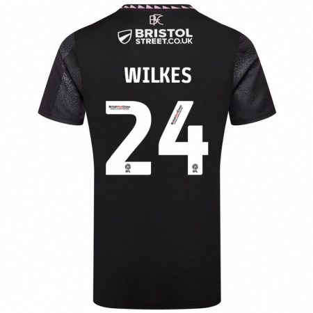 Kandiny Herren Tilly Wilkes #24 Schwarz Auswärtstrikot Trikot 2024/25 T-Shirt