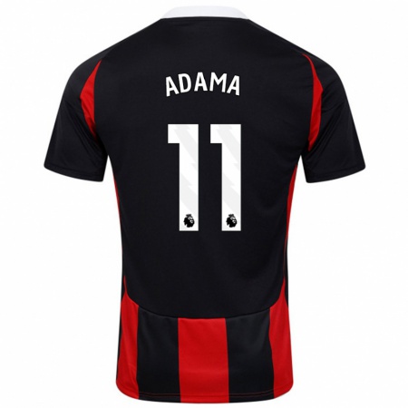 Kandiny Herren Adama Traoré #11 Schwarz Rot Auswärtstrikot Trikot 2024/25 T-Shirt