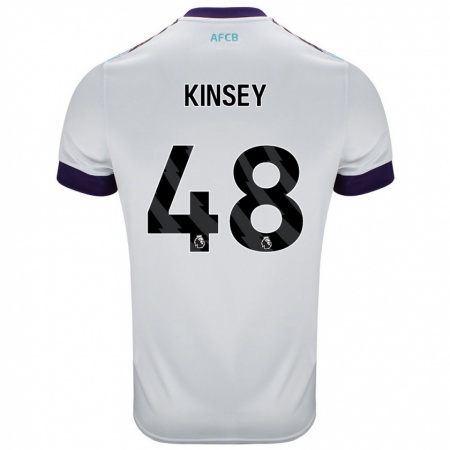 Kandiny Herren Max Kinsey #48 Weiß Grün Lila Auswärtstrikot Trikot 2024/25 T-Shirt