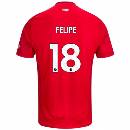 Kandiny Damen Felipe #18 Rot Weiß Heimtrikot Trikot 2024/25 T-Shirt