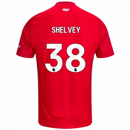 Kandiny Damen George Shelvey #38 Rot Weiß Heimtrikot Trikot 2024/25 T-Shirt