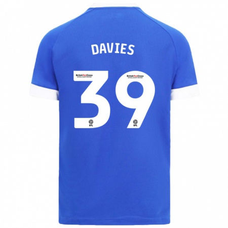 Kandiny Damen Isaak Davies #39 Himmelblau Heimtrikot Trikot 2024/25 T-Shirt