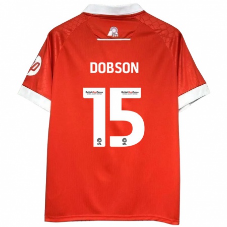 Kandiny Damen George Dobson #15 Rot Weiß Heimtrikot Trikot 2024/25 T-Shirt