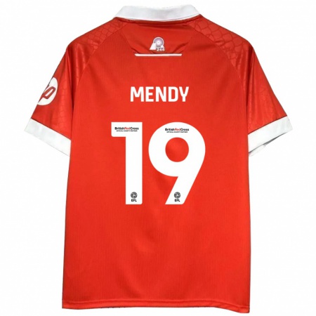 Kandiny Damen Jacob Mendy #19 Rot Weiß Heimtrikot Trikot 2024/25 T-Shirt