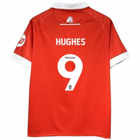 Kandiny Damen Rosie Hughes #9 Rot Weiß Heimtrikot Trikot 2024/25 T-Shirt