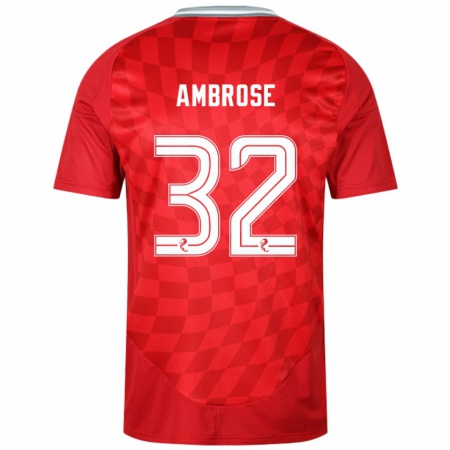 Kandiny Damen Peter Ambrose #32 Rot Heimtrikot Trikot 2024/25 T-Shirt