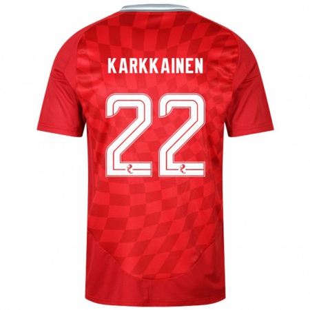 Kandiny Damen Elena Kärkkäinen #22 Rot Heimtrikot Trikot 2024/25 T-Shirt