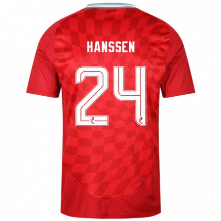 Kandiny Damen Nadine Hanssen #24 Rot Heimtrikot Trikot 2024/25 T-Shirt