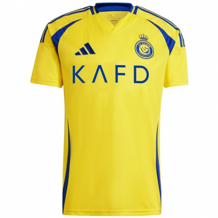 Kandiny Damen Sadio Mané #10 Gelb Blau Heimtrikot Trikot 2024/25 T-Shirt