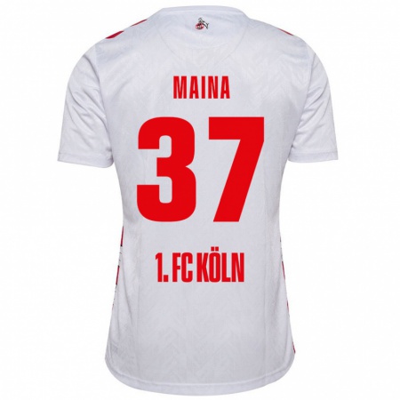 Kandiny Damen Linton Maina #37 Weiß Rot Heimtrikot Trikot 2024/25 T-Shirt