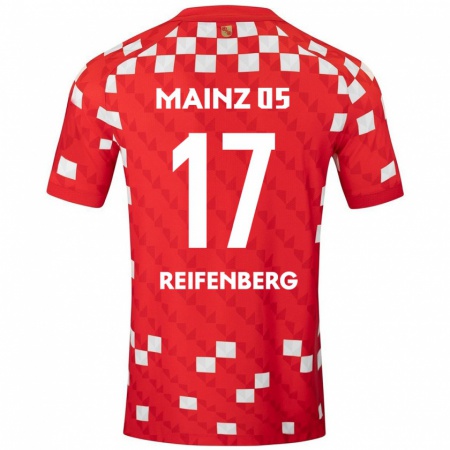 Kandiny Damen Michelle Reifenberg #17 Weiß Rot Heimtrikot Trikot 2024/25 T-Shirt