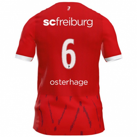 Kandiny Damen Patrick Osterhage #6 Rot Heimtrikot Trikot 2024/25 T-Shirt