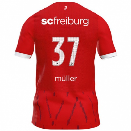 Kandiny Damen Ruben Müller #37 Rot Heimtrikot Trikot 2024/25 T-Shirt