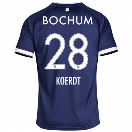 Kandiny Damen Lennart Koerdt #28 Dunkelblau Heimtrikot Trikot 2024/25 T-Shirt