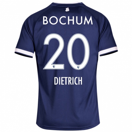 Kandiny Damen Sam Dietrich #20 Dunkelblau Heimtrikot Trikot 2024/25 T-Shirt