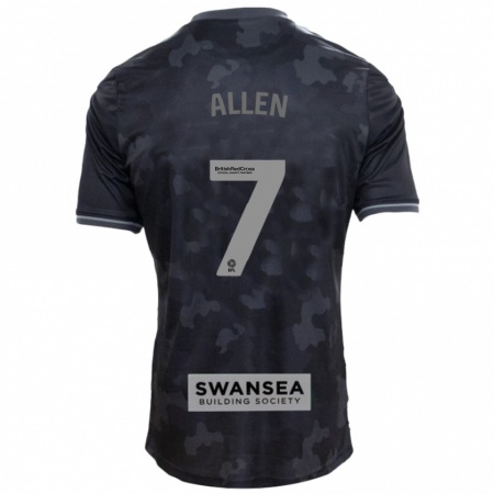 Kandiny Damen Joe Allen #7 Schwarz Auswärtstrikot Trikot 2024/25 T-Shirt