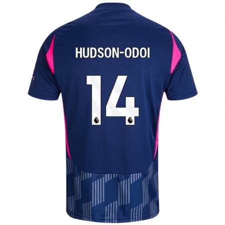 Kandiny Damen Callum Hudson-Odoi #14 Königsblau Rosa Auswärtstrikot Trikot 2024/25 T-Shirt