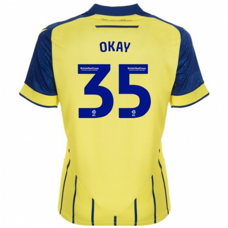 Kandiny Damen Okay Yokuşlu #35 Gelb Blau Auswärtstrikot Trikot 2024/25 T-Shirt