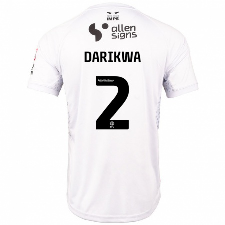 Kandiny Damen Tendayi Darikwa #2 Rot Weiß Auswärtstrikot Trikot 2024/25 T-Shirt