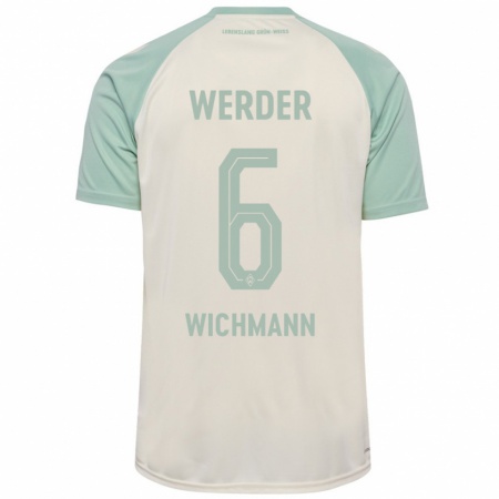 Kandiny Damen Reena Wichmann #6 Cremeweiß Hellgrün Auswärtstrikot Trikot 2024/25 T-Shirt