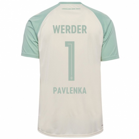 Kandiny Damen Jiri Pavlenka #1 Cremeweiß Hellgrün Auswärtstrikot Trikot 2024/25 T-Shirt