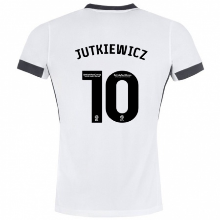 Kandiny Damen Lukas Jutkiewicz #10 Weiß Schwarz Auswärtstrikot Trikot 2024/25 T-Shirt