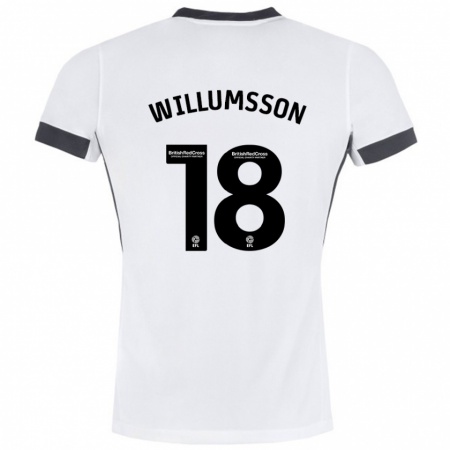 Kandiny Damen Willum Thór Willumsson #18 Weiß Schwarz Auswärtstrikot Trikot 2024/25 T-Shirt