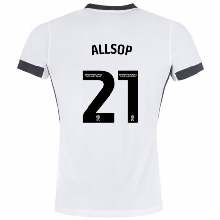 Kandiny Damen Ryan Allsop #21 Weiß Schwarz Auswärtstrikot Trikot 2024/25 T-Shirt