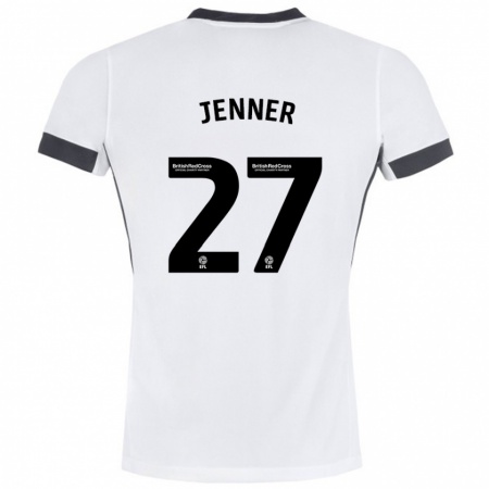 Kandiny Damen Abbi Jenner #27 Weiß Schwarz Auswärtstrikot Trikot 2024/25 T-Shirt