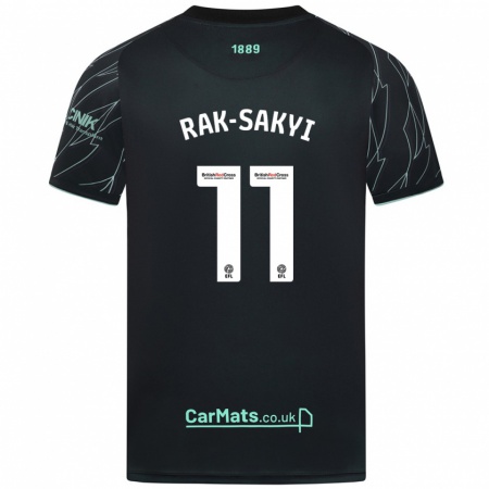 Kandiny Damen Jesurun Rak-Sakyi #11 Schwarz Grün Auswärtstrikot Trikot 2024/25 T-Shirt