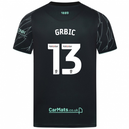 Kandiny Damen Ivo Grbic #13 Schwarz Grün Auswärtstrikot Trikot 2024/25 T-Shirt