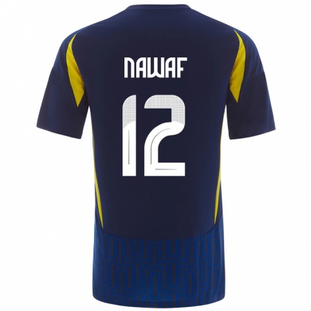 Kandiny Damen Nawaf Al-Boushal #12 Blau Gelb Auswärtstrikot Trikot 2024/25 T-Shirt