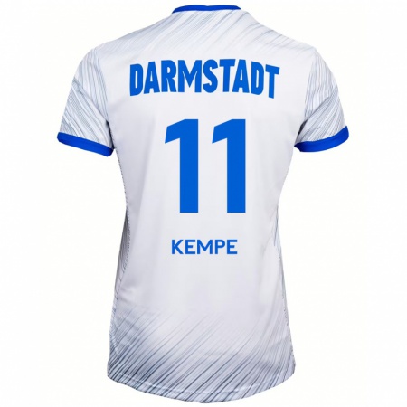 Kandiny Damen Tobias Kempe #11 Weiß Blau Auswärtstrikot Trikot 2024/25 T-Shirt