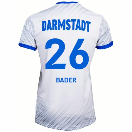 Kandiny Damen Matthias Bader #26 Weiß Blau Auswärtstrikot Trikot 2024/25 T-Shirt