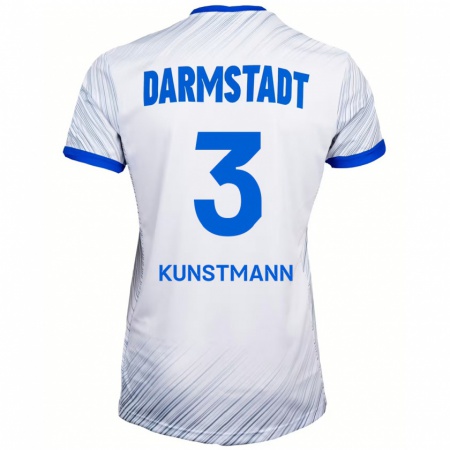 Kandiny Damen Kelvin Kunstmann #3 Weiß Blau Auswärtstrikot Trikot 2024/25 T-Shirt