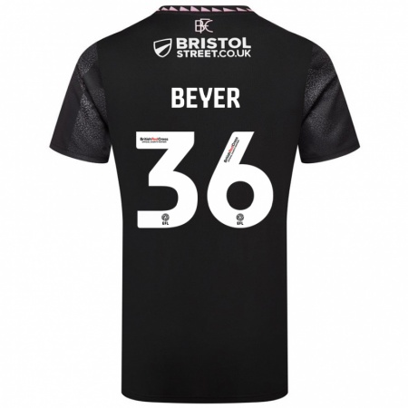 Kandiny Damen Jordan Beyer #36 Schwarz Auswärtstrikot Trikot 2024/25 T-Shirt